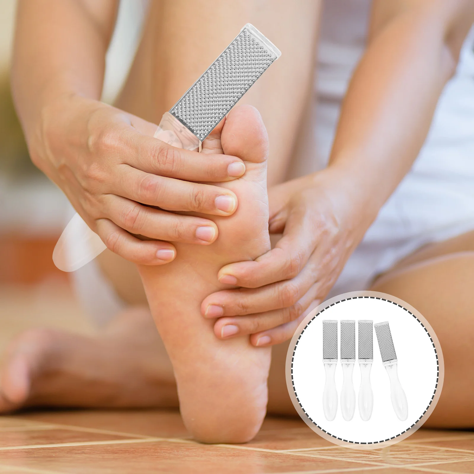 

4Pcs Foot Callus Removers Premium Foot Care Files for Hard Cracked Heels Dead Skin Remover Pedicure Accessory Pedicure File