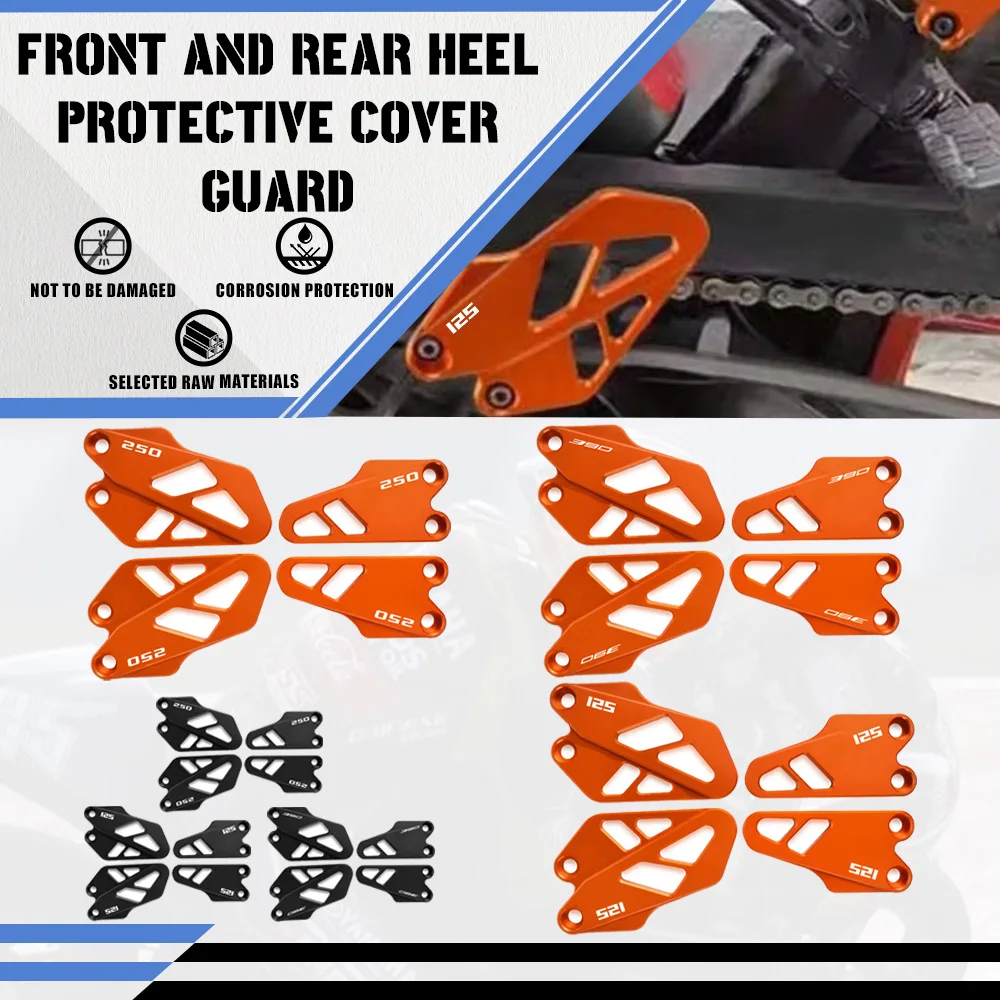 

2024 2025 Motorcycle Accessories For Duke 125 200 250 390 Duke125 Duke390 2017-2022 2023 Front Rear Heel Plates Guard Protector