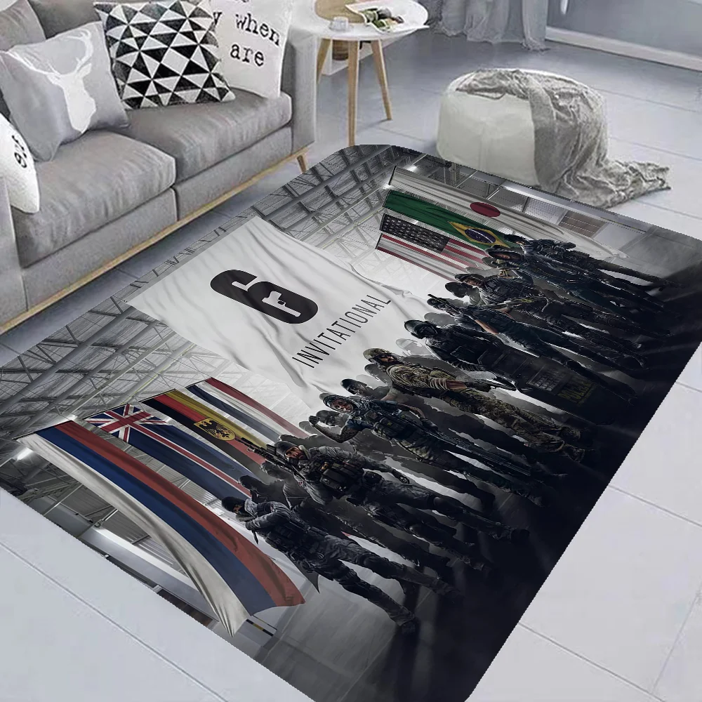 Alfombrilla rectangular antideslizante para el hogar, alfombrilla suave para puerta delantera, interior y exterior, decoración de Hotel, r-rainbow Six Tom c-clancy