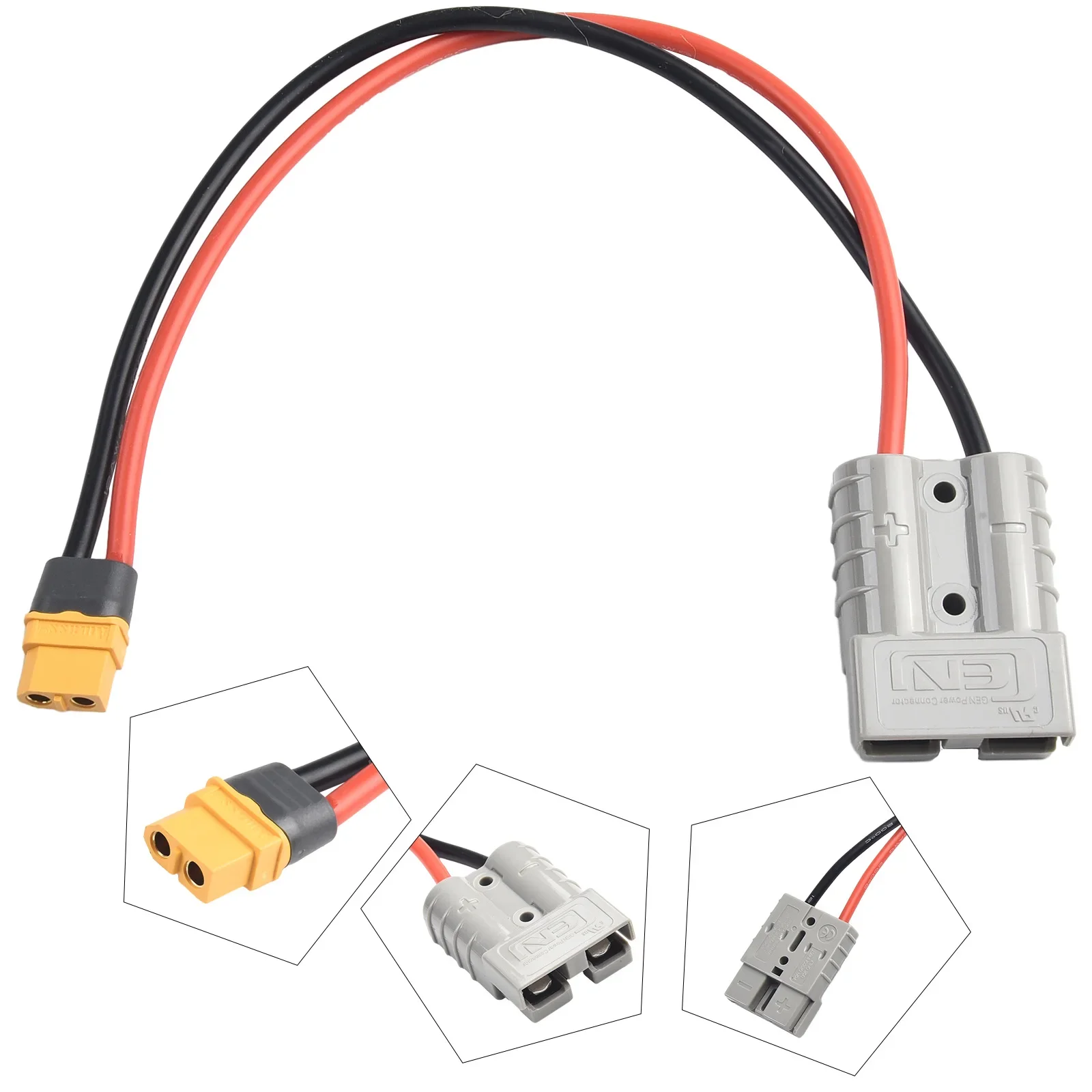 30cm For ANDERSON to For XT60 Adapter Cable Supports Up to 50AMP Current and 600V Voltage for Reliable Power Supply
