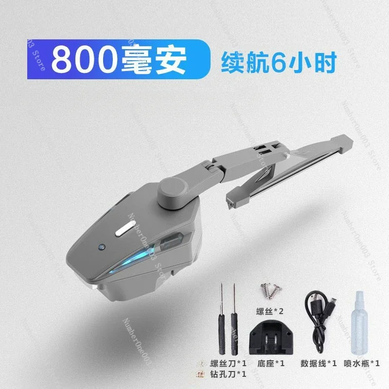 خوذة ممسحة سيارة كهربائية محلية الصنع غطاء دراجة نارية ممسحة متسابق المعدات مقاوم للماء USB قابلة للشحن مع المساحات