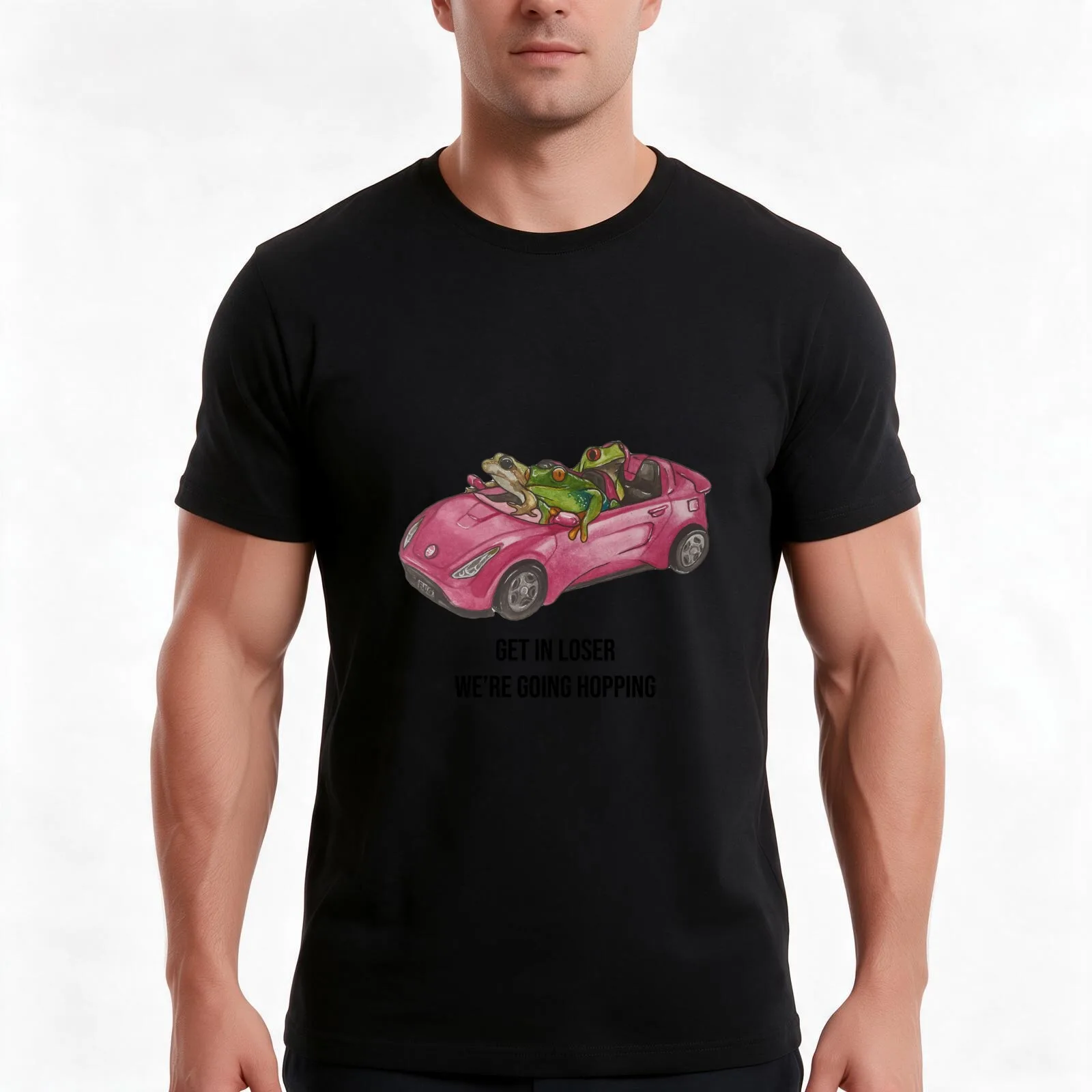 Mean Girls we're going hopping frog parody T-Shirt, Summer Casual Cotton Tee, Oversized Streetwear Tops, Vintage Graphic Print