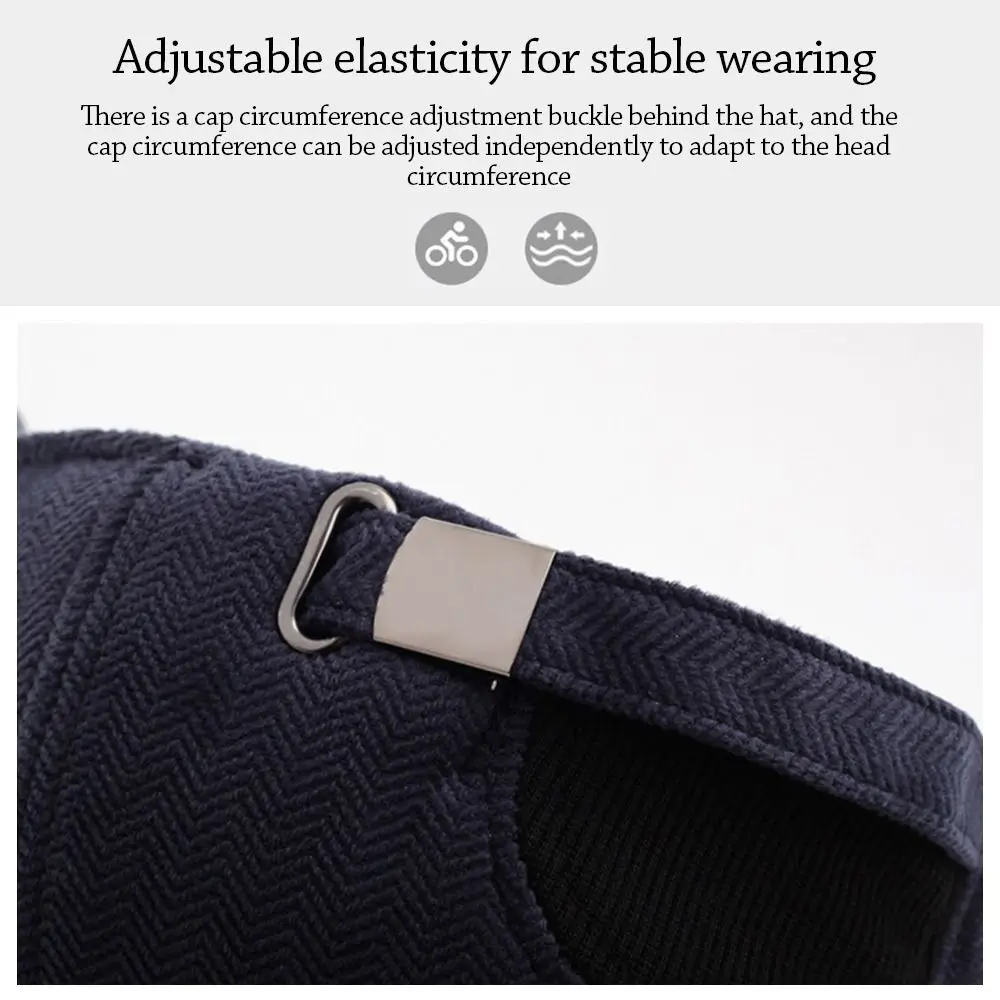 في الهواء الطلق مع غطاء للأذنين الرجال الشتاء قبعة حماية الأذن غطاء للأذنين الدافئة قبعة بيسبول يندبروف قبعة سائق الشاحنة عادية للرجال