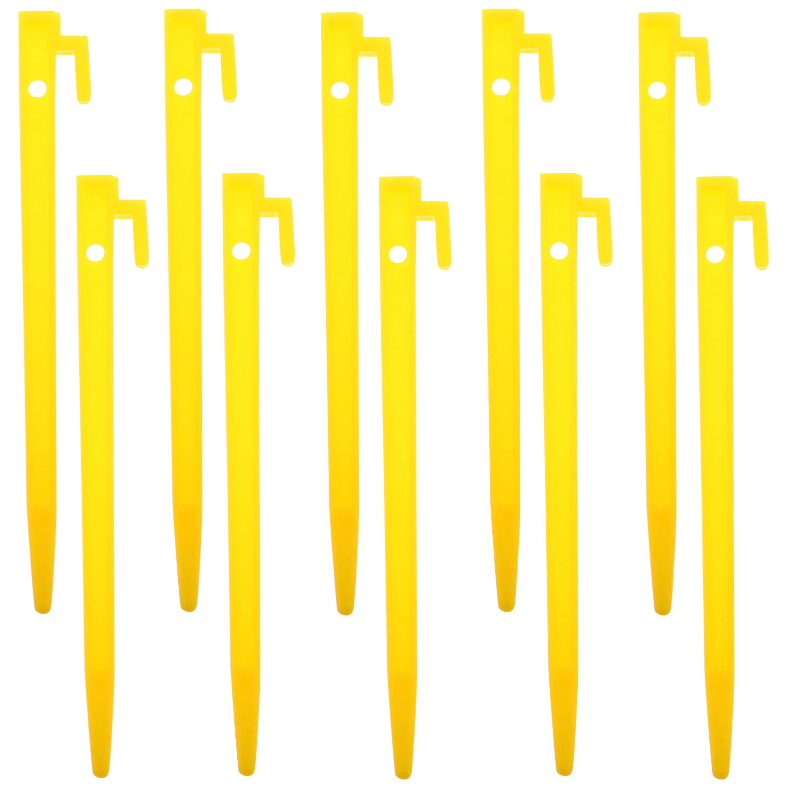 

10Pcs Rv Tent Stakes Plastic Lightweight PP Camping Pegs Anti Slip Design for Beach Canopy Lawn Anchors Camping Gear