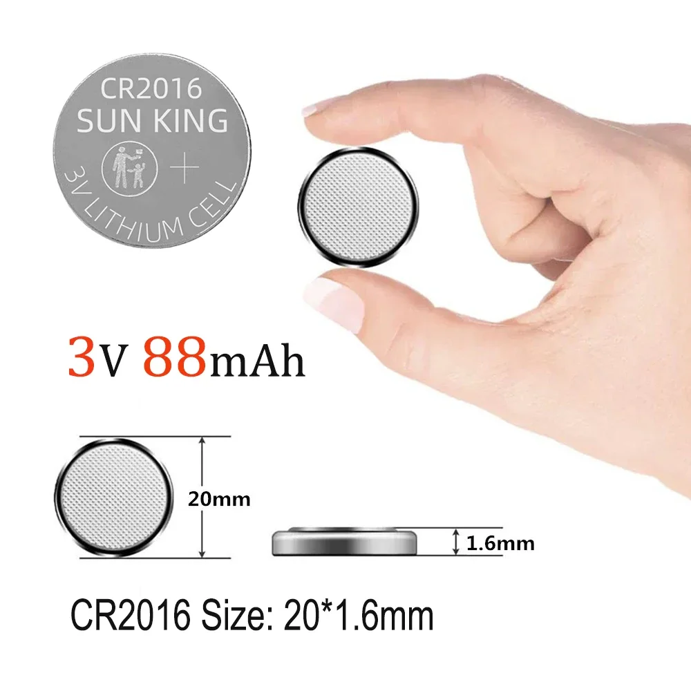 CR2016/2025/2032 3V Li-Mn 단추 셀 배터리, 오래 지속되고 누수 없음, 손전등, 자동차 키, 시계, 열쇠 고리에 적합