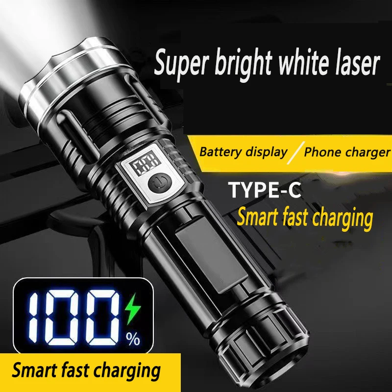 

Высокомощные светодиодные фонарики, тактические аварийные прожекторы, телескопический зум, встроенная батарея, USB перезаряжаемый фонарик для кемпинга