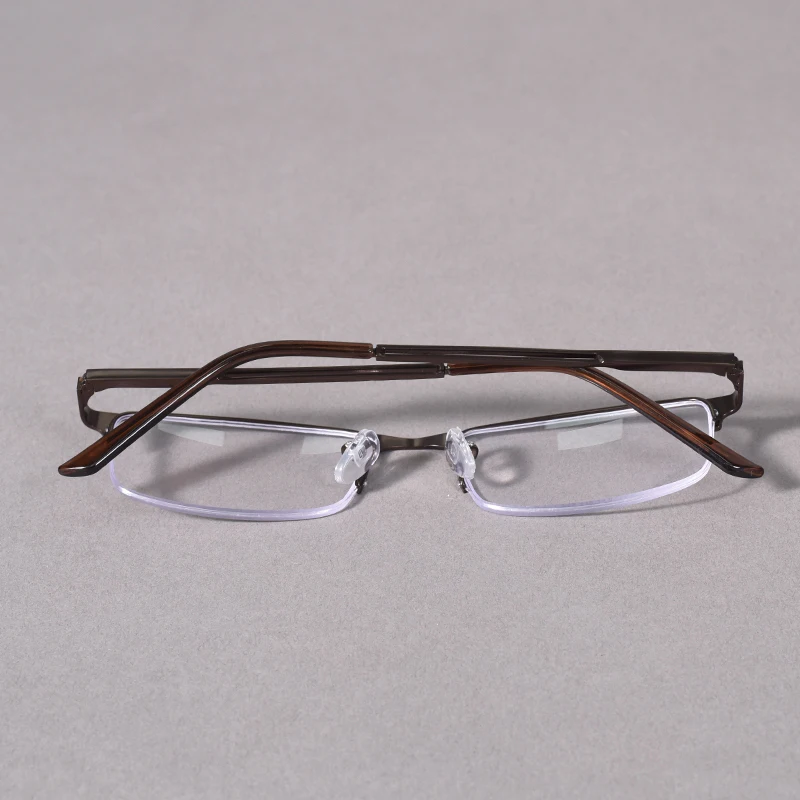 Herren-Lesebrille mit halbem Rahmen, modisch, quadratisch, Business-Rezeptbrille, blaues Licht blockiert + 125 + 175 + 225 + 275 – Detail 27