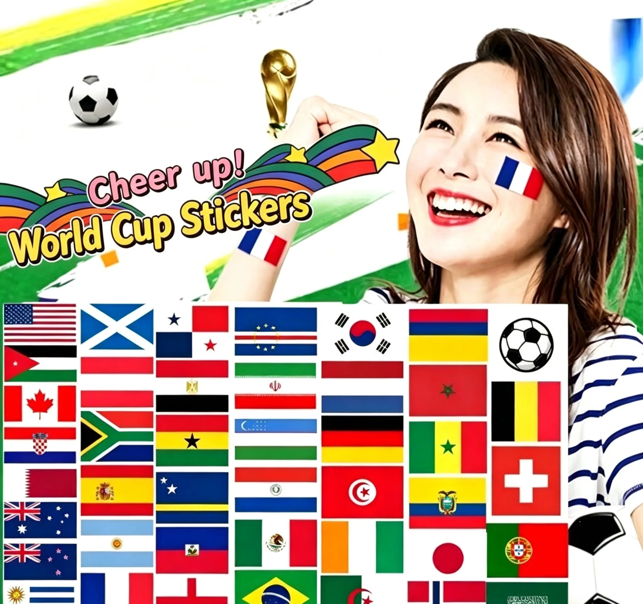 4 sets of 200 stickers of flags from all over the world, diy handbooks, luggage, stationery, water cups, decorative stickers, fo