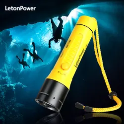 Lampe de poche de plongée 3000lm CERR LED, mise au point longue, étanche, submersible, pour pêche de nuit, IPX8, extérieur, forte pénétration