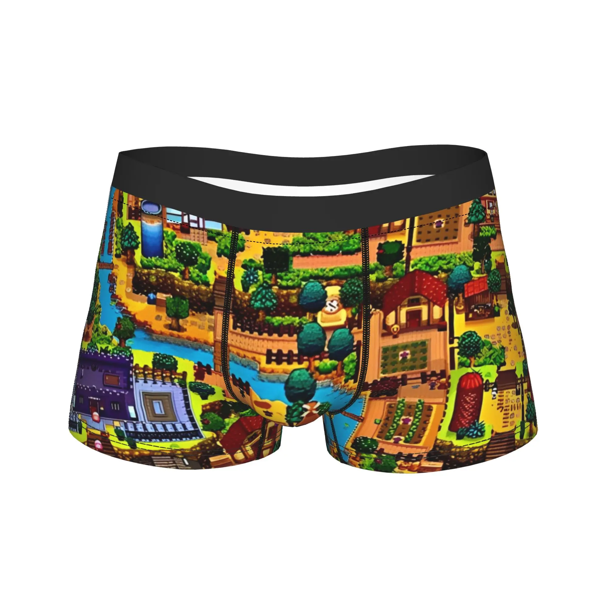 

Stardew Valley House Map, весеннее мужское нижнее белье, игры-боксеры, шорты, трусы со средней талией, мужские трусы больших размеров