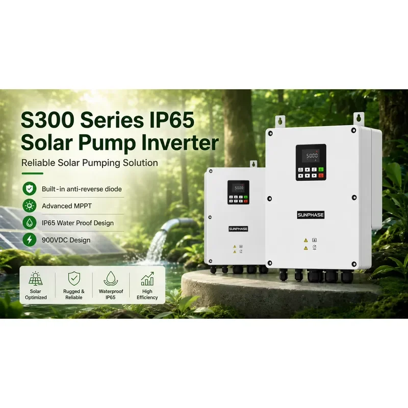 Factory Direct Sale 5.5kW 8HP 380V-480V 3 Phase Smart Solar Water Pump Inverter with IP65 LED Display 99% Efficiency