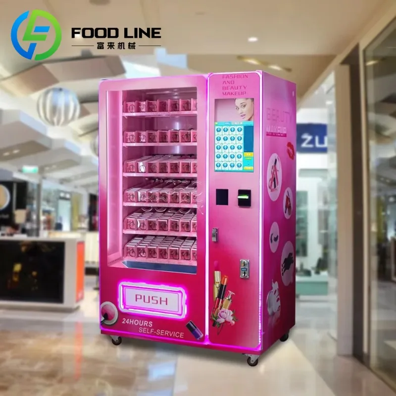 

Modern Beauty Supply Vending Machine Touch Screen Self Service Cosmetic Dispenser for Wigs and Eyelashes
