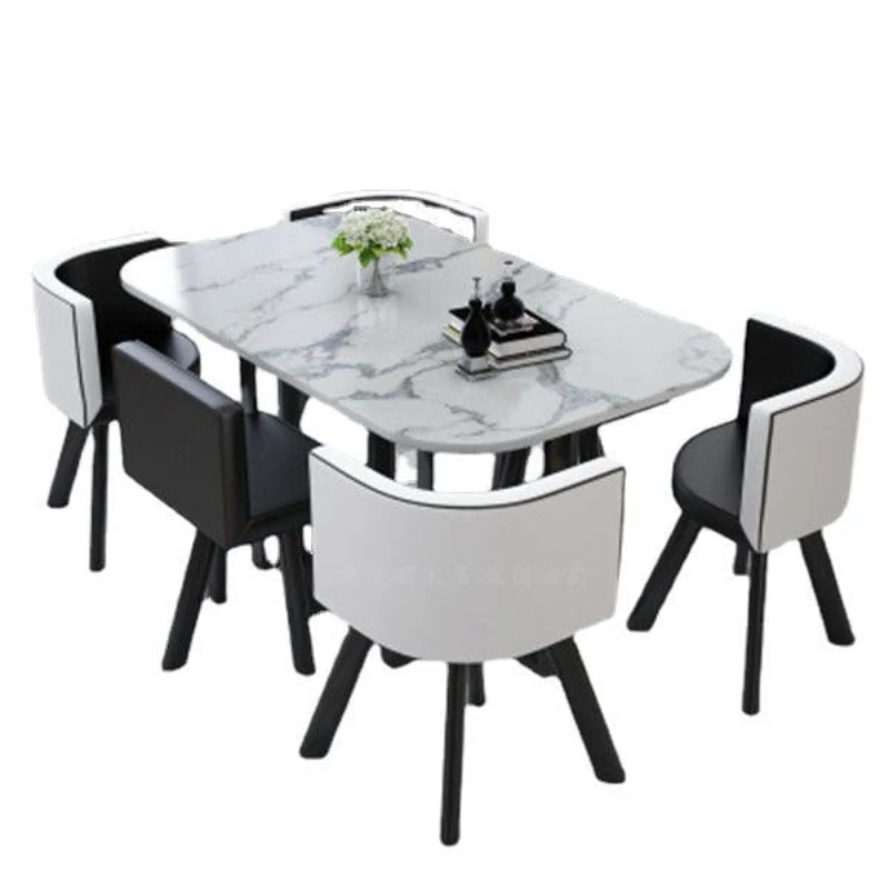 

Nordic simple negotiation table and chair combination, reception table