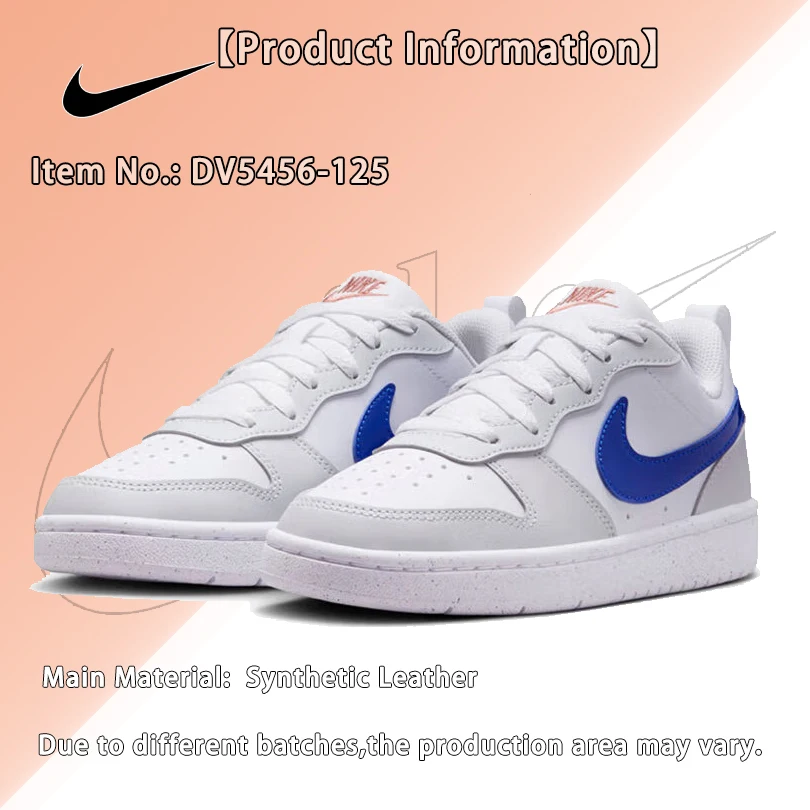 Nike Court Borough Unisex Low Top Casual Sneakers Fashion Sports Walking Shoes For Men Women Teenagers DV5456-125