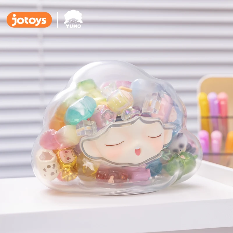 JOTOYS YUMO Cloud Vinyl Storage Jar Mini Figure antipolvere cornice trasparente Cute Anime Figure Desktop Ornaments Collection