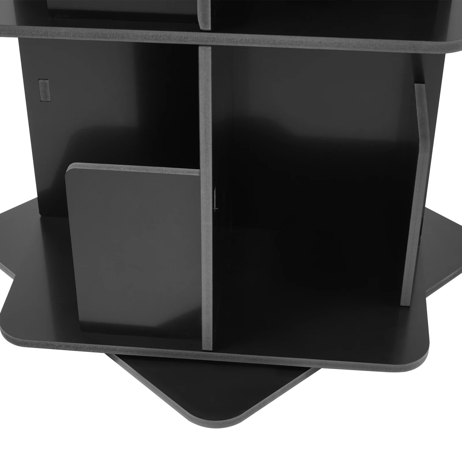 3 Tier Vertical Bookcase, 360° Rotatable Small Corner Bookcase for Bedroom Study Room Office