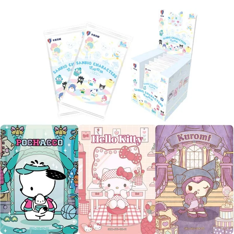 KABAO Culture Sanrio Characters Collectible Trading Card Display Box Set with Hello Kitty Kuromi Pochacco Art Packs