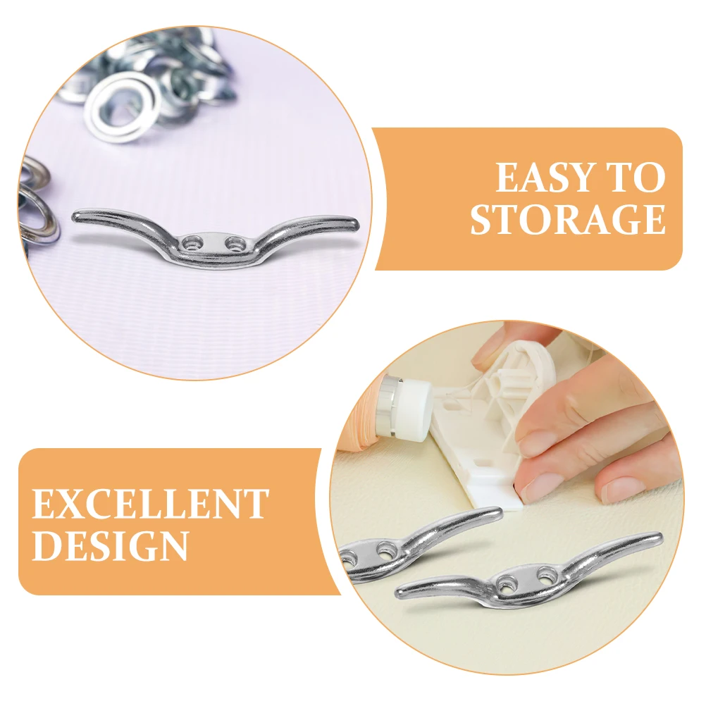 

6pcs Metal Hook Blind Cord Holder For Window Roman Shade Roller Blind Cord Cleats Self Adhesive Drapery Hooks Rope Cleat