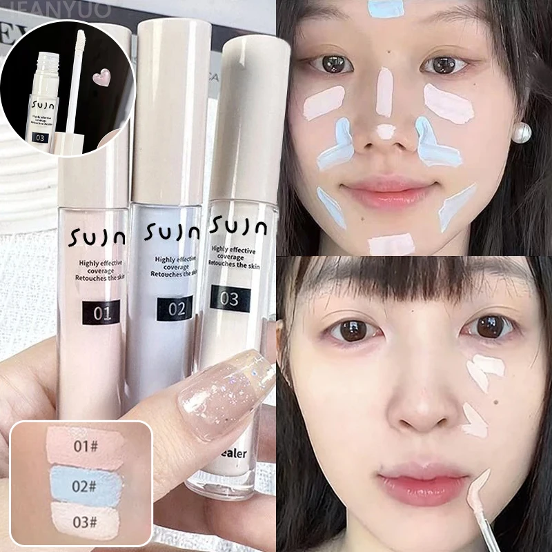 Brightening Highgloss Liquid Concealer Long-Lasting Moisturizing Face Contour Foundation Full Coverage Modify Skin Tone Makeup