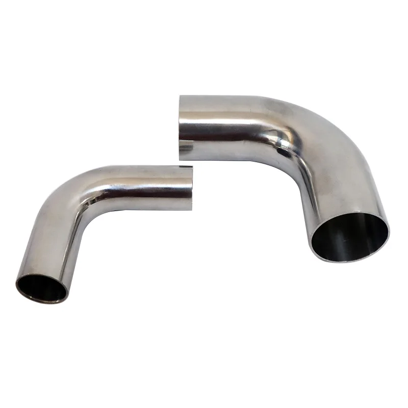 automobile exhaust pipe Stainless steel 304 elbow 90 degree sanitary welding elbow pipe connection fittings polished food grade