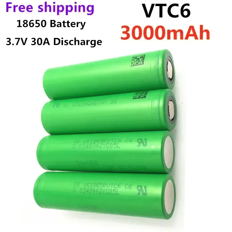 1-20PCS Neue Original 3,7 v 18650 VTC6 3000mah Lithium-Akku US18650VTC6 30A Entladung für Taschenlampe spielzeug