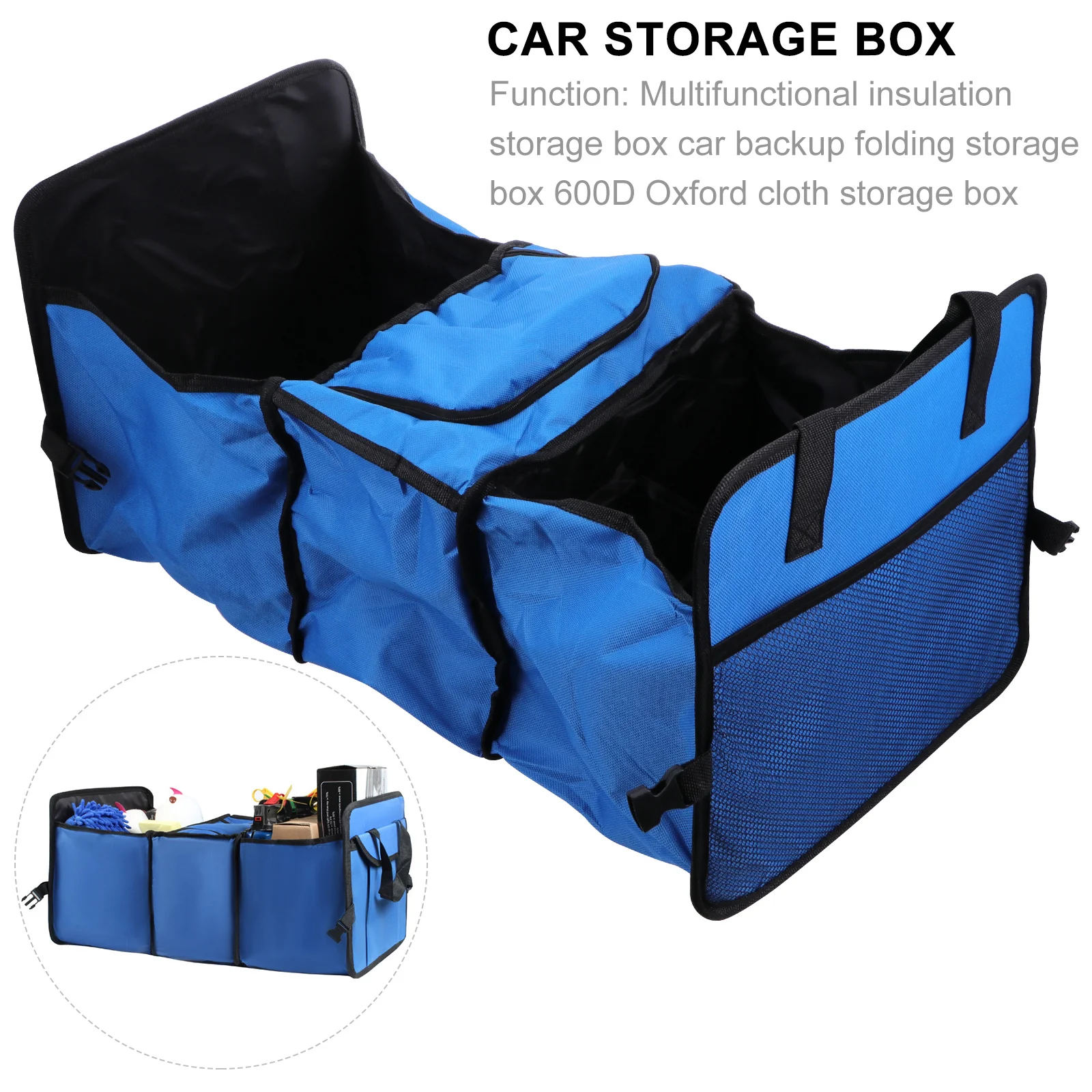 

Foldable Car Trunk Storage Box Oxford Cloth Insulation Organizer Multi-Layer Waterproof Tool Food Containing Case Multipurpose