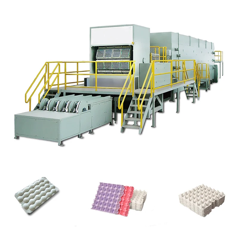 Fully Automatic High Efficiency Egg Tray Making Machine with Engine 45kw Power Capacity Pulp Molding Production