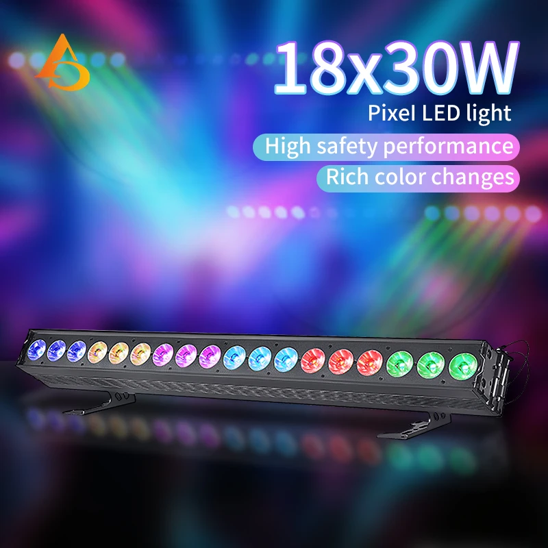 DMX 18x30W pixel RGBWAUV/RGBW LED wall washer strip with base suitable for DJ wedding stage effects