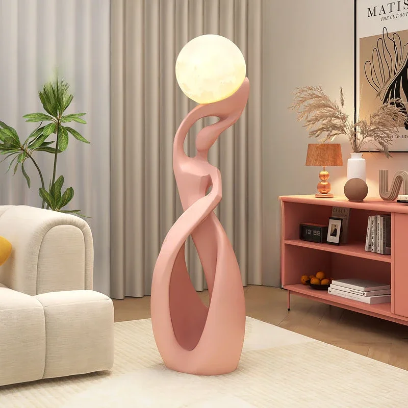 Aesthetic Miniature Luxury Art Figurines Creative Miniatures with Night Light Modern Sofa Beside Home Decoration Funny Gifts