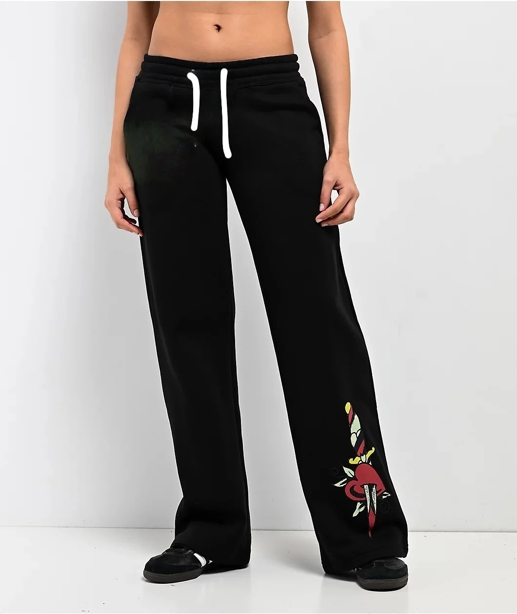 2026 High-Waist Wide-Leg Y2K Hip-Hop Print Loose Jeans Retro Schwarz Streetwear für Paare im Harajuku-Stil – Detail 10