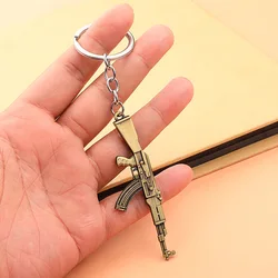 Metal AK47 Gun Key Chain Women Bag Keyring Man Car Keychain Boy Party Gift