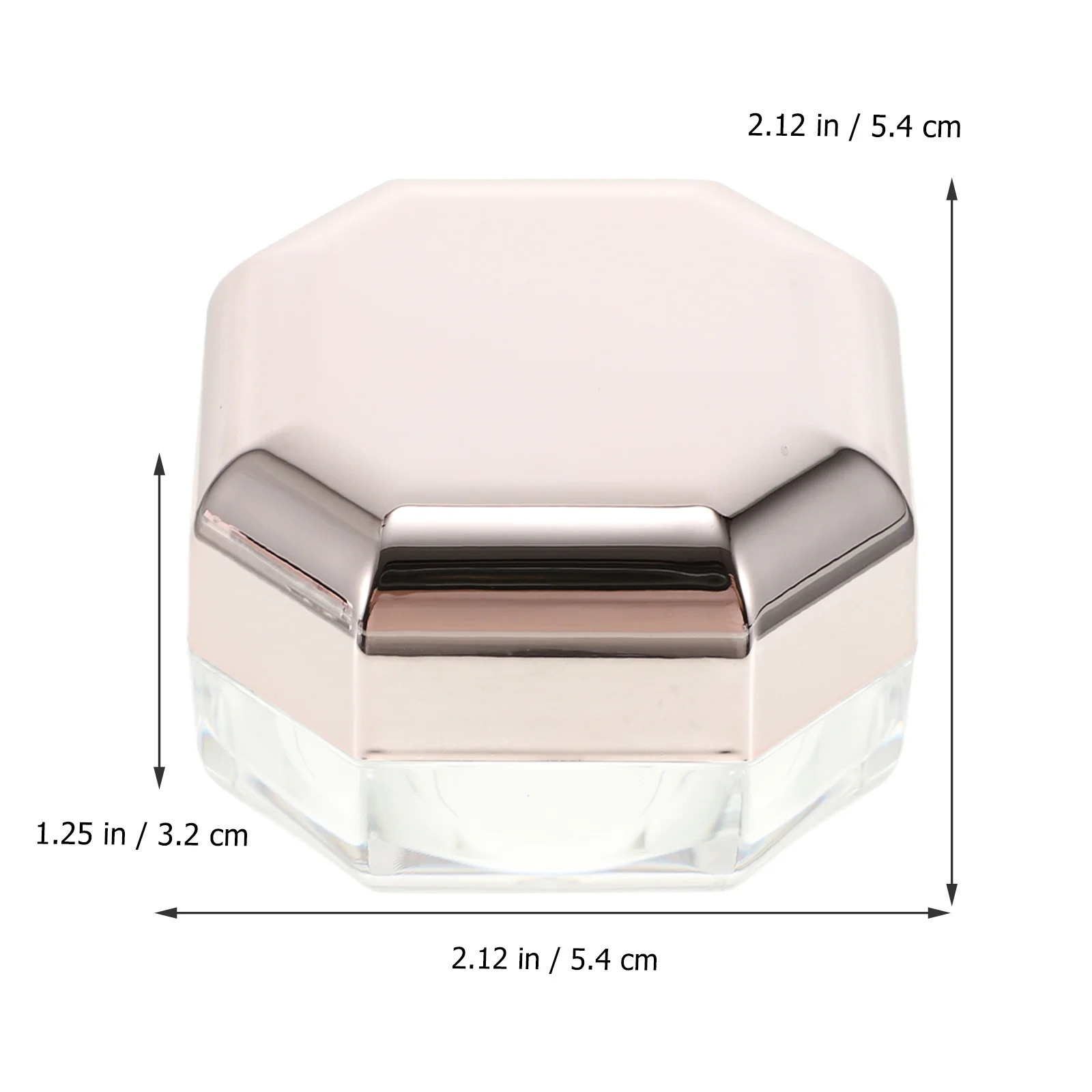 4Pcs Powder Case Set Rose Gold Strong Lightweight Empty Containers for Makeup Art Supplies Travel Home Organization