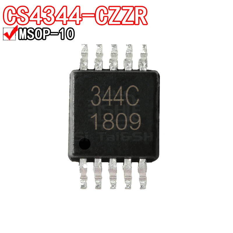 

10PCS CS4344-CZZR CS4344 Silkscreen 344C patch MSOP10