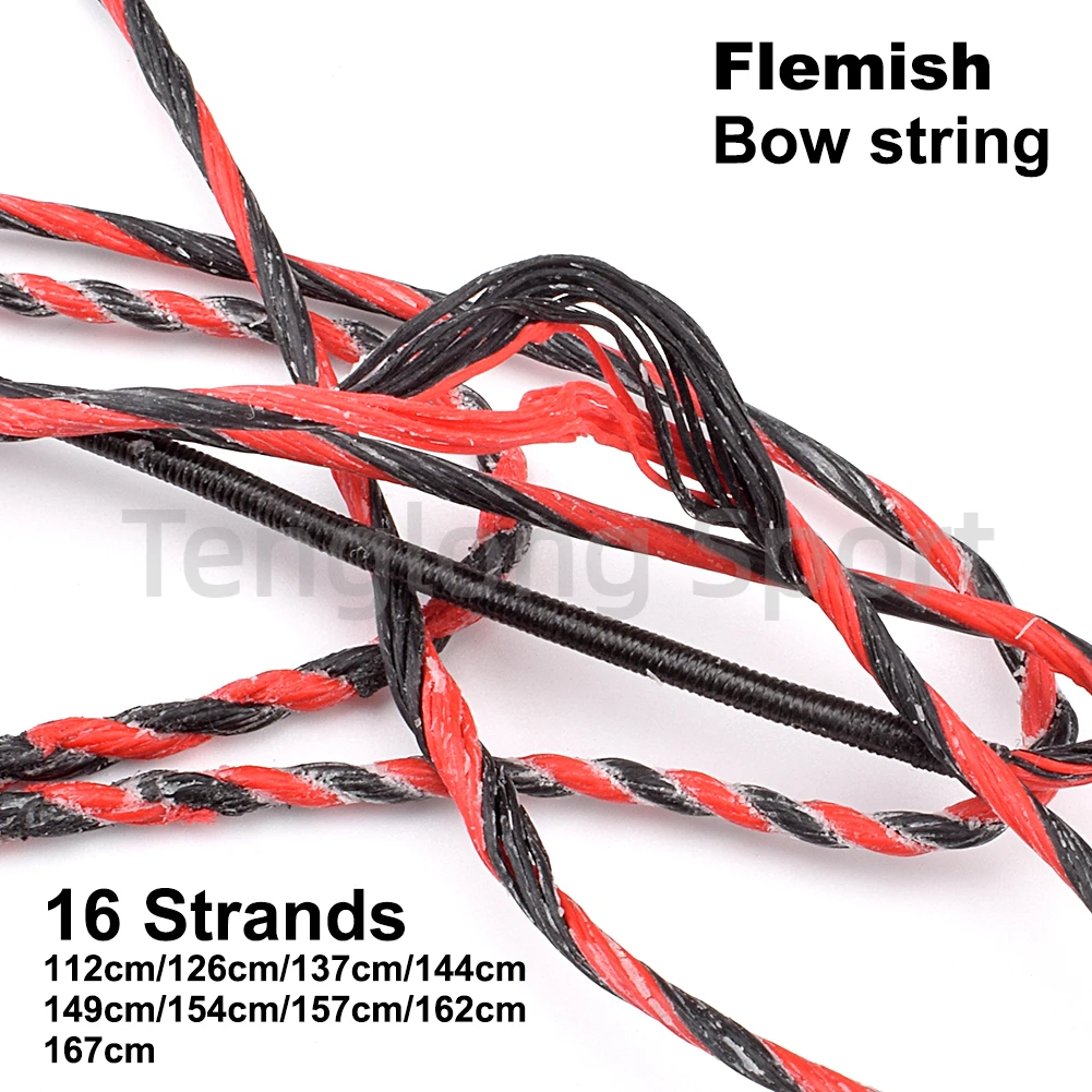 Busur panah 16 helai cocok untuk 48/54/58/60/62/64/66/68/70 tradisional Longbow Recurve Bow String