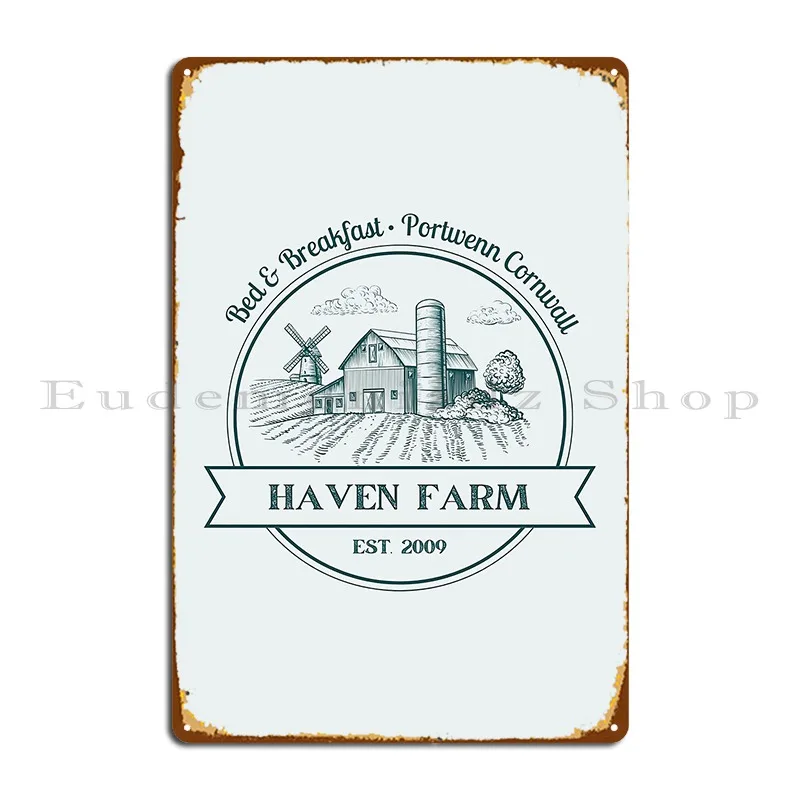 Doc Martin Haven Farm Aunty Joan Portwenn Port Isaac Cornwall Dark Sonnyboydesigns Metal Sign Wall Decor Club Tin Sign Poster