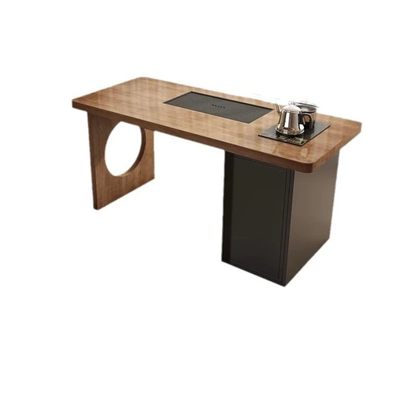 

Сочетание чайного столика и стула из цельного дерева, большой чайный столик, современная простая гостиная, дом