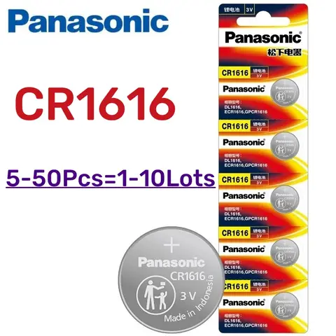 5-50pcs Original PANASONIC CR1616 CR 1616 3V Lithium Battery For Watch Calculator Clock Remote Control Toys Button Coins Cell