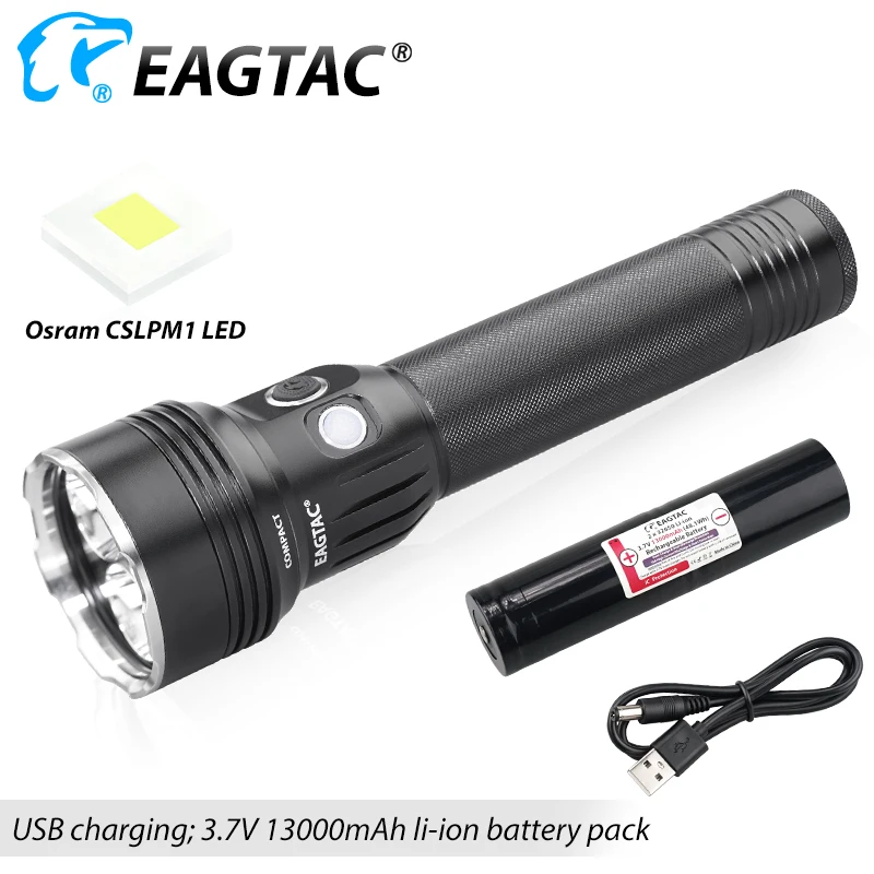 EAGTAC MX30L2CR 3x SFT40 LED 3x CSLPM1 LED 3100 Lumens Long Throw 801Yards 735Meter USB Rechargeable LEO Flashlight Police Light