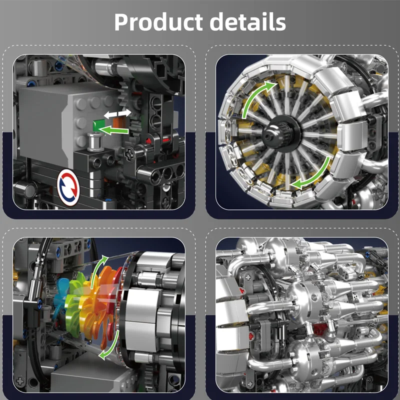 

Моделирование 10206 турбонаддува, технология электростанции, строительные блоки с двигателем, 1214 шт., двигатель для мальчиков, собранные MOC, кирпичи, игрушки, подарки