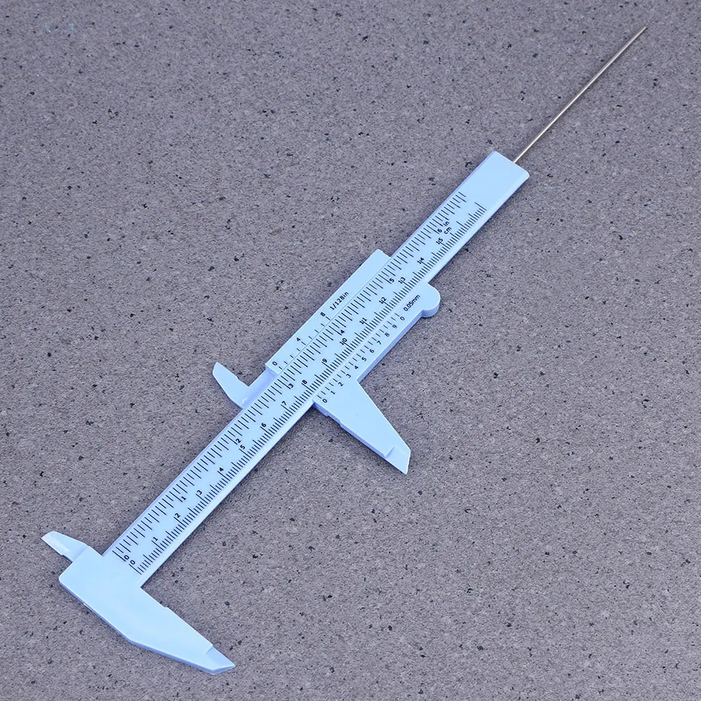 

2pcs Plastic Calipers 0-150mm Depth Gauge Manual Measuring Tool Compact High Precision Tattoo Jewels Measurement