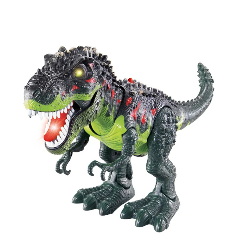 Robô dinossauro eletrônico dragão brinquedo caminhada com luz som tyrannosaurus bateria operado elétrica animal presente de aniversário das crianças