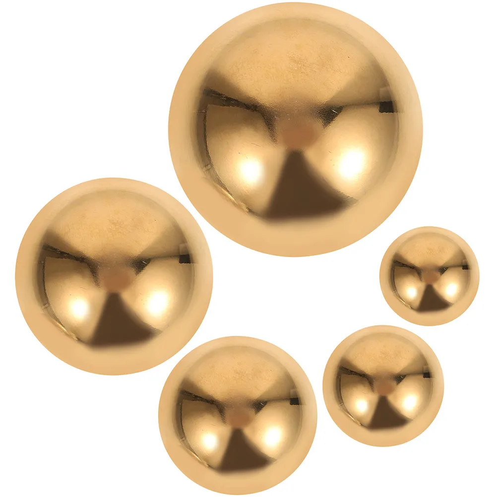 

5 Pcs Stainless Steel Decorative Half Ball Art Decoration Metal Globe Garden Reflective