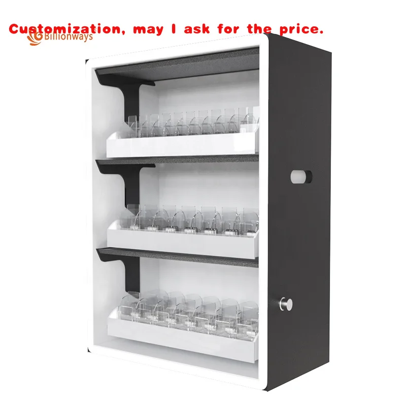 Custom.Customized 3 طبقات LED خزانة عرض ABS البلاستيك متعدد الألوان يعرض محلات الدخان #1