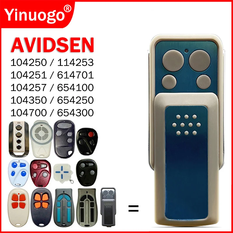 AVIDSEN 114253 104257 104250 104251 104350 104700 Garage Door Remote Control 433MHz Electric Gate Remote Control Transmitter