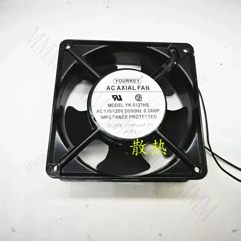 1-piece package of YOURKEY YK-0127HS AC110–120V 0.2A cabinet cooling fan