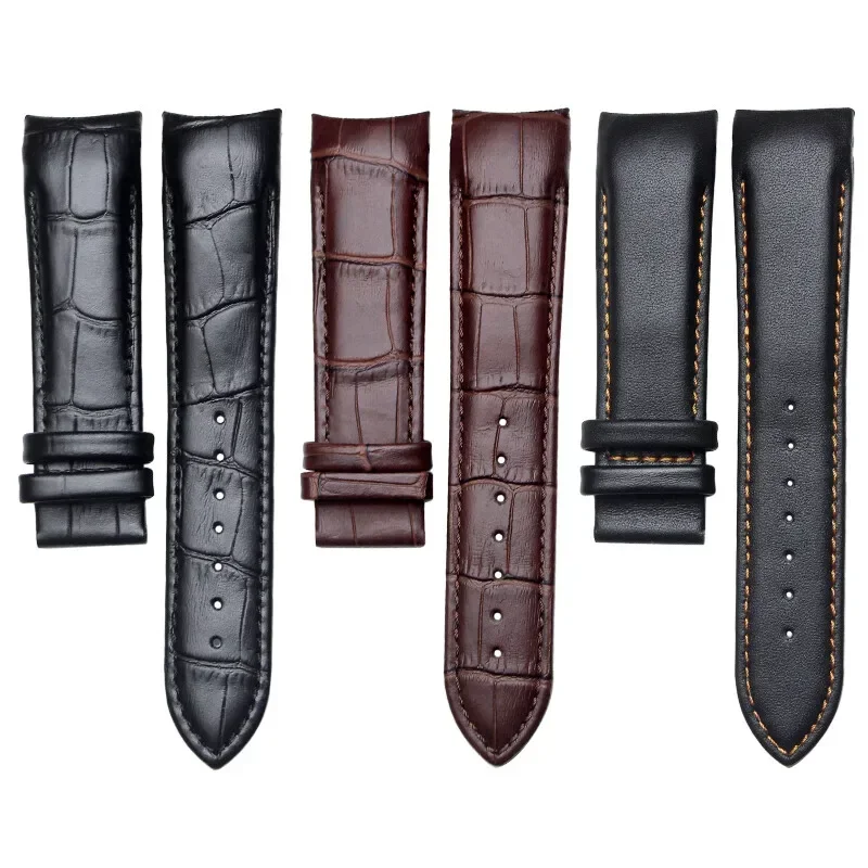 High Quality Genuine Leather Watch Strap for Tissot 1853 Couturier T035410a T035617a Watchband Butterfly Accessories 22 23 24mm