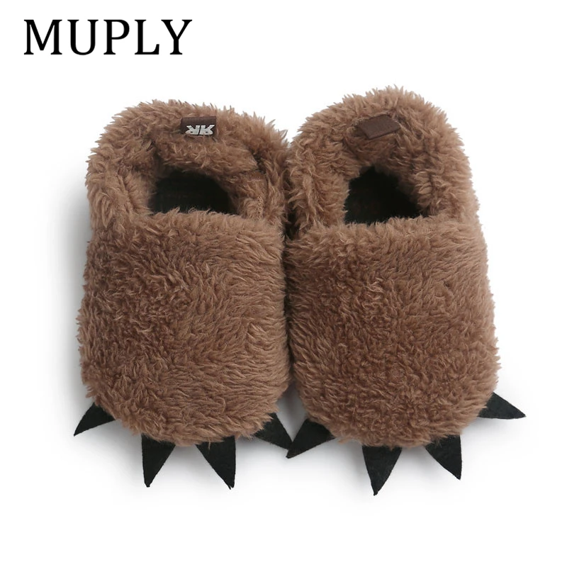 Super Keep Warm Slippers For Newborn MUPLY Winter Baby Boys Girls Crib Shoes First Walkers Baby Clothing For 0-18M