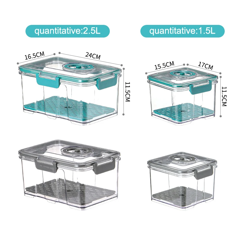 Vacuum preservation box manually sealed food storage box transparent plastic household refrigerator storage kitchen sealing can