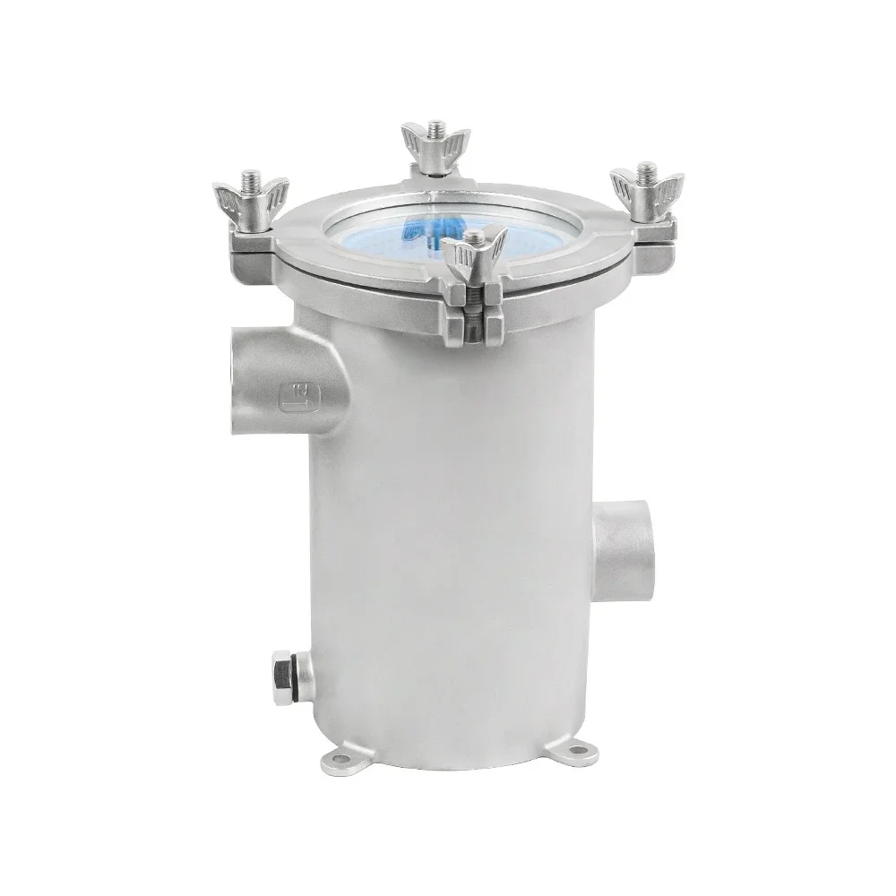 Marine Hot Sale Seawater Strainer 316L Stainless Steel Side in Side Out for Water Treatment for Boat
