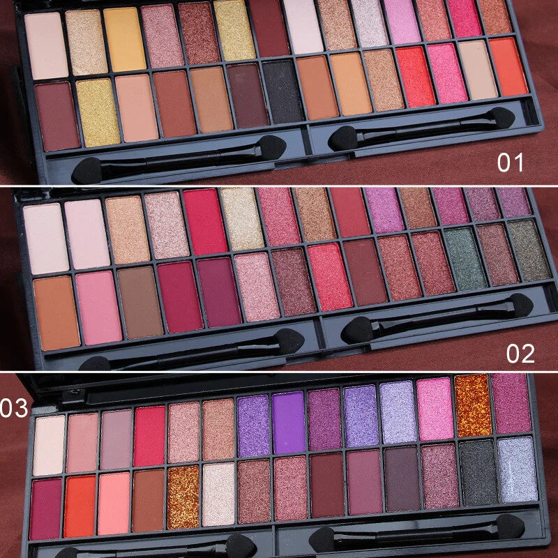 28 Color Matte Pearly Eyeshadow Palette Warm Nude Shades Natural Glam Long Lasting Eye Shadow Palettes Makeup Cosmetic